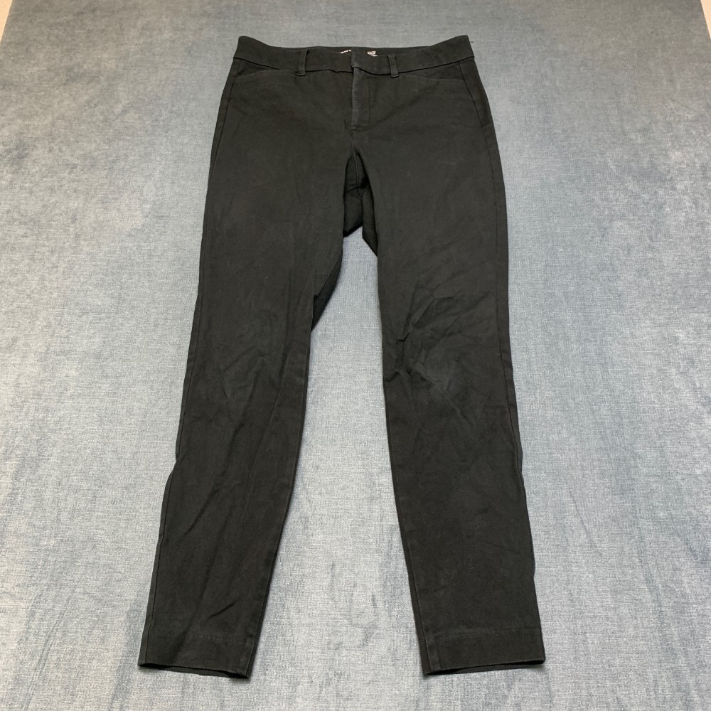 Old Navy Pixie Chino Pants Women 8 Black High Rise Stretch Secret Smooth Pockets